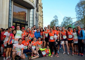 Nathalie avec le groupe marathon